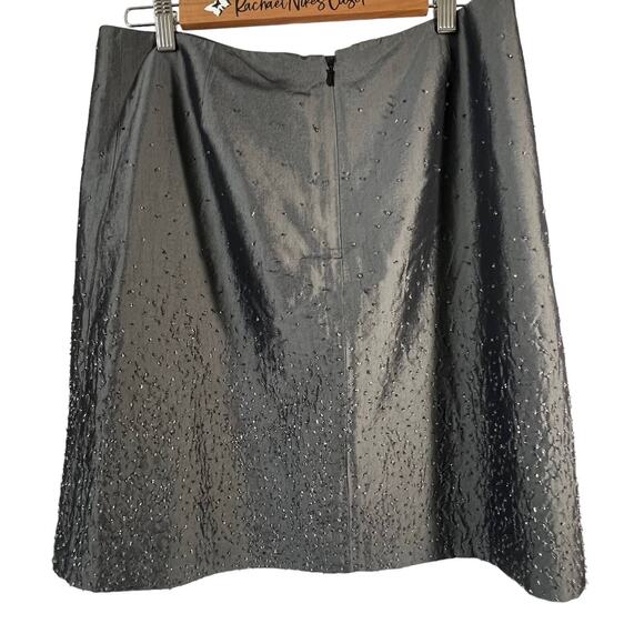 Gap Silver Beaded Fairycore Party Skirt Size 12 Large A-Line - Picture 3 of 5